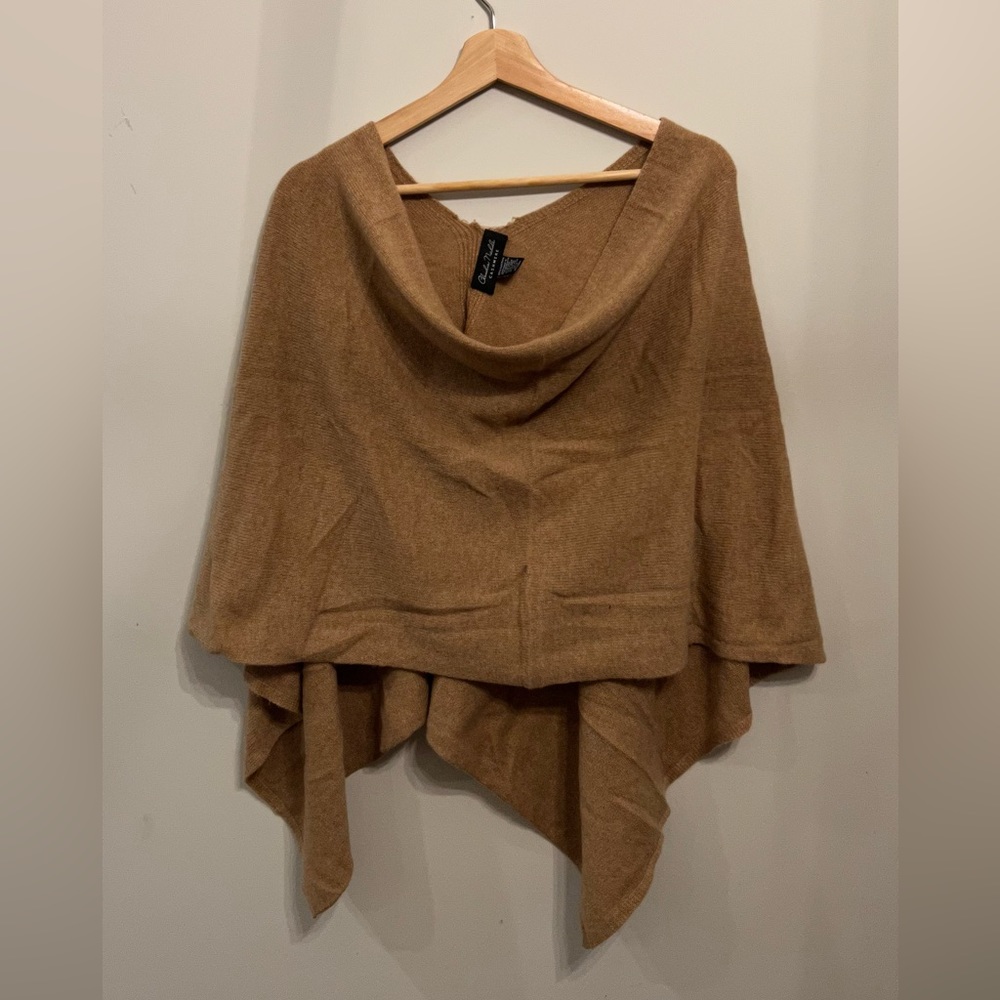 Cashmere poncho, gently used. OS
